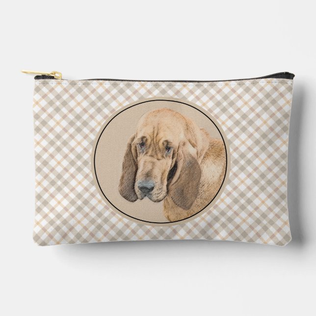Pochette À Accessoires Bloodhound Peinture rouge mignon odeur chien art (Recto)