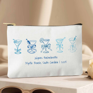 Pochette À Accessoires Blue Martini Bachelorette Party Bridesmaid cadeau