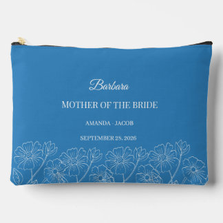 Pochette À Accessoires Blue Mother of the Bride with Names and Date 