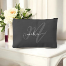 Boho Stylish Grey Monogramme et nom