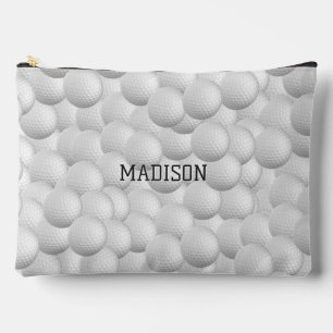 Pochette À Accessoires Boules de golf de texte personnalisé