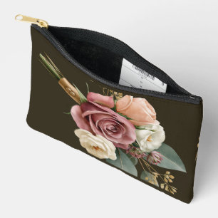 Pochette À Accessoires Bouquet de mariée à l'aquarelle romantique