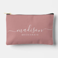 Bridesmaid Moderne Script Minimal Rose Dusty
