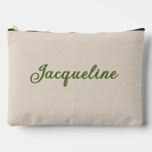 Pochette À Accessoires Bridesmaid Retro Green + Beige Diamond Checker