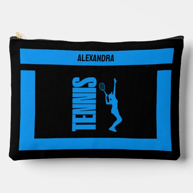 Pochette À Accessoires Cadeau d'anniversaire de tennis, Joueuse de tennis (Recto)