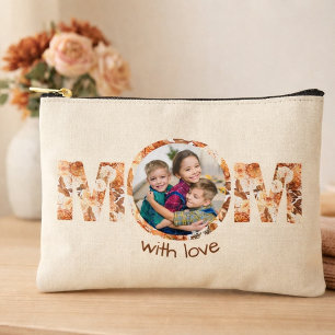Pochette À Accessoires Cadeau de fête des mères avec photo personnalisée