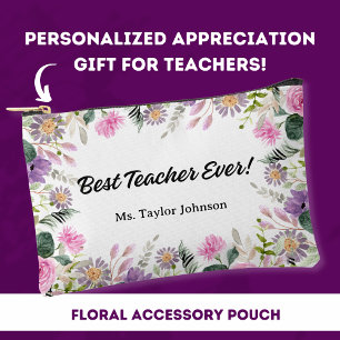 Pochette À Accessoires Cadeau de Remerciement Meilleur Professeur Personn