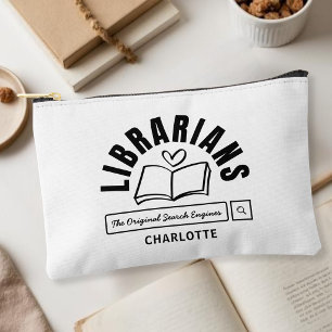 Pochette À Accessoires Cadeau drôle pour bibliothécaire, moteur de recher