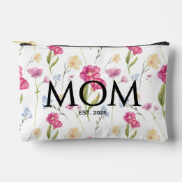 Pochette À Accessoires Cadeau Fleur Sauvage Nouvelle Maman Maman Établie