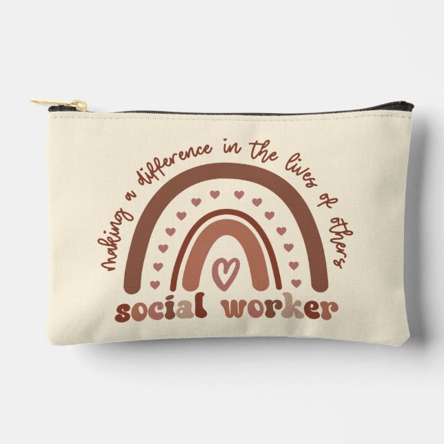 Pochette À Accessoires Cadeau personnalisé d'appréciation des travailleur (Recto)