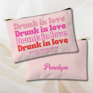 Pochette À Accessoires Cadeau personnalisé de fête de fiançailles rose