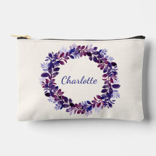 Pochette À Accessoires Cadeau personnalisé de fête de mariage floral viol