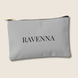 Pochette À Accessoires Cadeau personnalisé de luxe Greige Serif pour elle