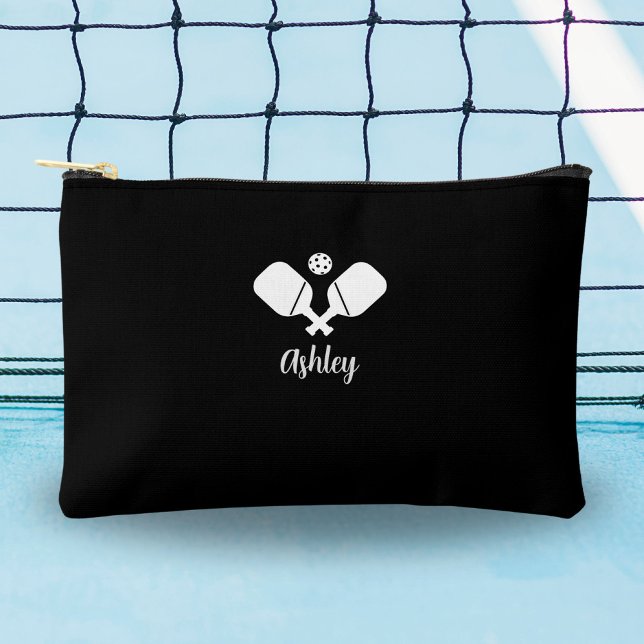 Pochette À Accessoires Cadeau personnalisé Pickleball Texte personnalisé  (Créateur téléchargé)