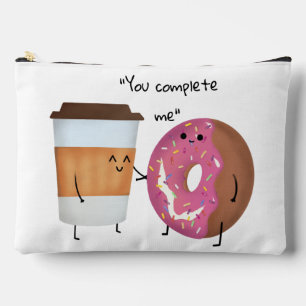 Pochette À Accessoires Café mignon et Donut Complet Couple