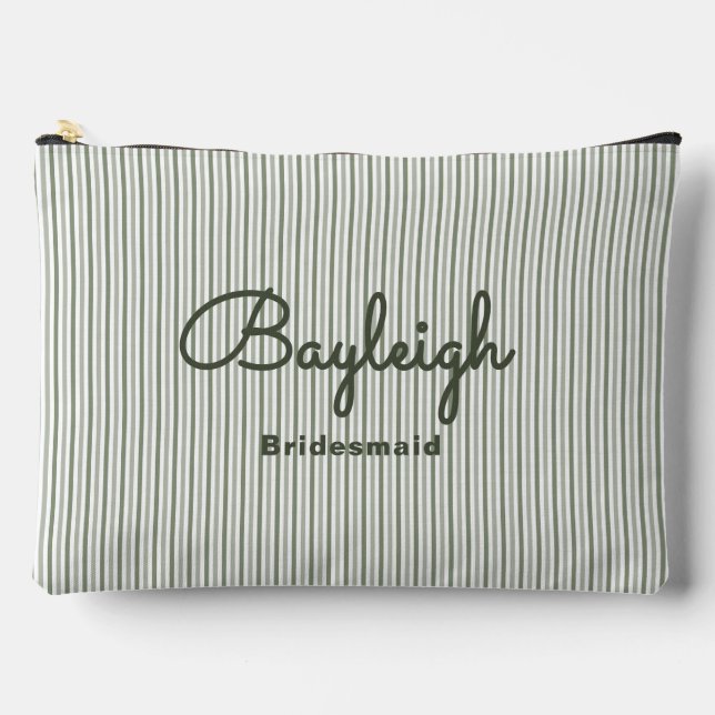 Pochette À Accessoires Camping Green Confetti Flower Bridesmaid (Recto)