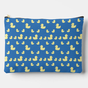 Pochette À Accessoires Canards en caoutchouc mignons motif bleu grand