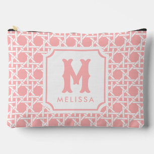 Pochette À Accessoires Canne rose et blanche Rattan Monogramme