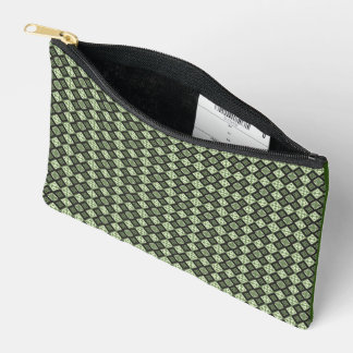 Pochette À Accessoires carré vert texture carré carreau mode classique ca