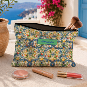 Pochette À Accessoires Carreaux bleus de citrus méditerranéen sicilien