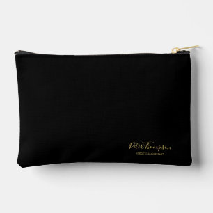 Pochette À Accessoires Carte de signature élégante de script d'affaires