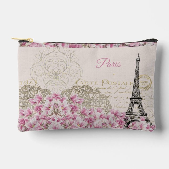 Pochette À Accessoires Carte postale vintage Tour Eiffel Paris (Recto)