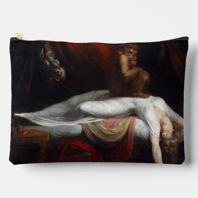 Pochette À Accessoires Cauchemar par Henry Fuseli Gothic Macabre Dark Art (Recto)