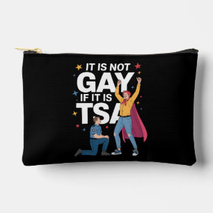 Pochette À Accessoires Ce n'est pas gay si c'est TSA drôle sécurité aérie