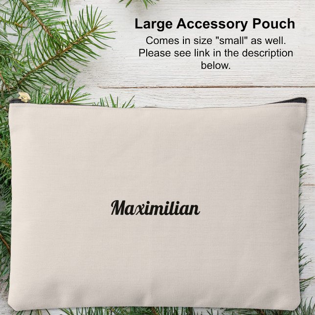 Pochette À Accessoires Cement Blanc - Solide Grand Accessoire Pouch (Large Accessory Pouch - Cement White - Solid by Leapfroglisics Shop)