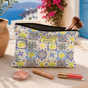 Pochette À Accessoires Céramique méditerranéenne sicilienne d'été citrine