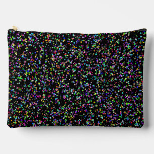 Pochette À Accessoires Cercles colorés bulles sur motif unique noir