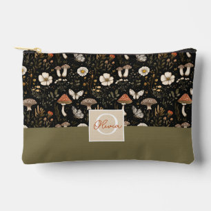 Pochette À Accessoires Champignons mignons et fleurs Motifs d'automne