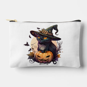 Pochette À Accessoires Chat de sorcière pour Halloween