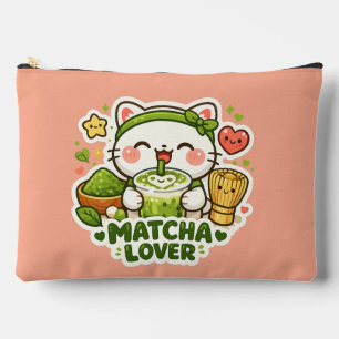 Pochette À Accessoires Chat mignon amateur de matcha