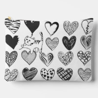 Chat noir et blanc et Motif de coeur