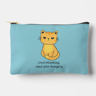 Pochette À Accessoires Chat Orange Trop Pensant Et Faim
