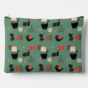 Pochette À Accessoires Chats noirs de Noël