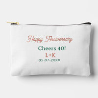 Cheers 40 joyeux anniversaire orange vert nom date