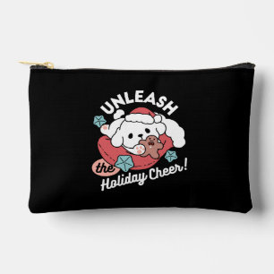 Pochette À Accessoires Chien de Noël à Santa Hat - Jour de Noël pour Anim