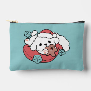 Pochette À Accessoires Chien de Noël à Santa Hat - Jour de Noël pour Anim