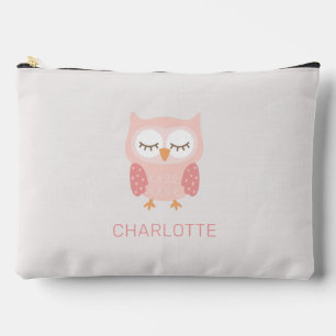 Pochette À Accessoires 'Chouette rose', filles customisées mignonnes et c