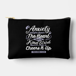 Pochette À Accessoires Christian Encouragement Quote – Anxiety & Kindness