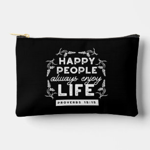 Pochette À Accessoires Citation chrétienne inspirante de Proverbes 15:15