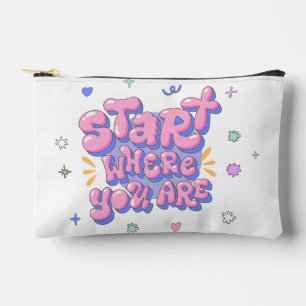 Pochette À Accessoires Citation Lettre Bulle Colorée