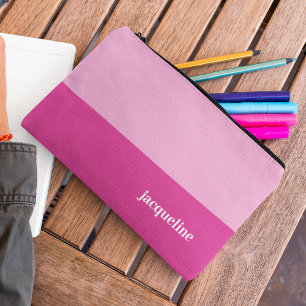 Pochette À Accessoires Clair rose foncé Style simple Nom personnalisé