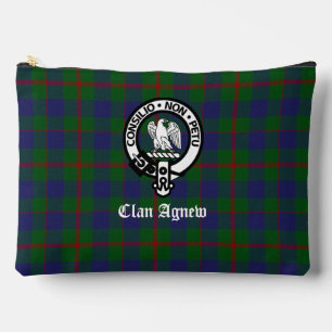 Pochette À Accessoires Clan Agnew Crest Badge et Tartan