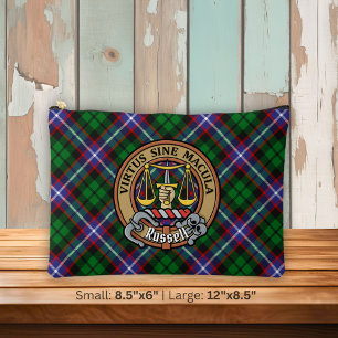 Pochette À Accessoires Clan Russell Crête sur Tartan