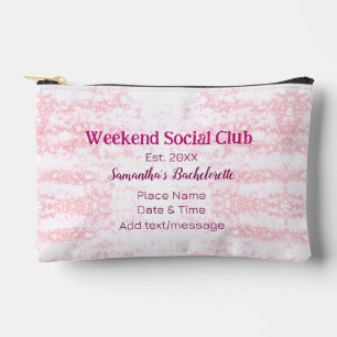 Pochette À Accessoires club social du week-end rose paillettes enterremen