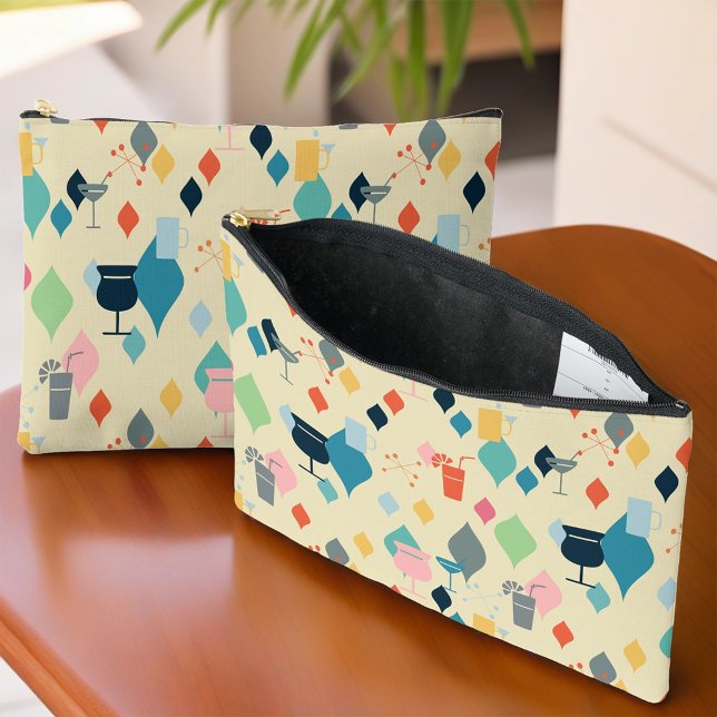 Pochette À Accessoires Cocktails modernes du milieu du siècle (Créateur téléchargé)