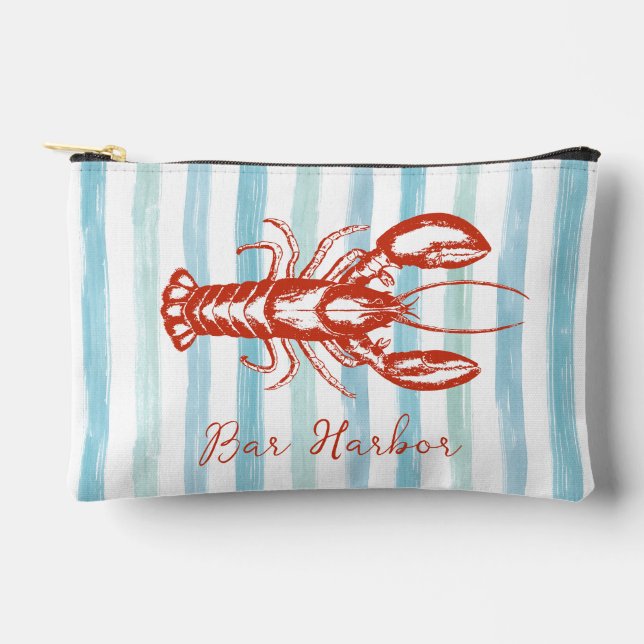 Pochette À Accessoires Coeur pêcheur de homard du Maine (Recto)